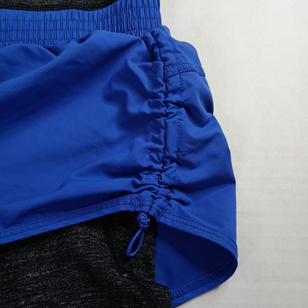 Athleta Go Getter 2 In 1 Knicker Capri Running Shorts Blue Gray Activewear Sz S - Picture 4 of 8